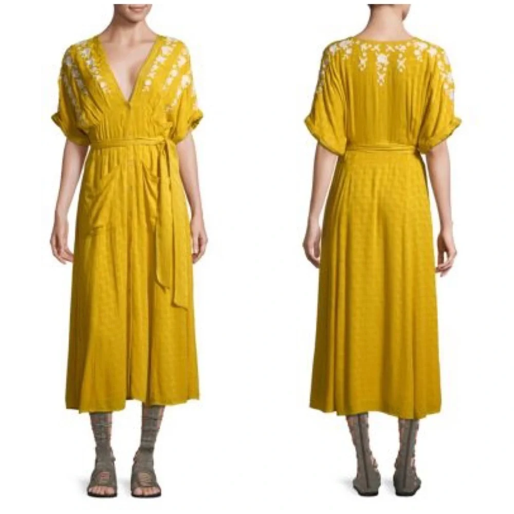 Free People Love to Love You Self-Tie Dress Size Medium - Picture 14 of 15
